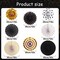 8-Piece Black and Gold Honeycomb Paper Fans | Hanging Pompoms for Graduation, Birthday, Wedding, Prom Night & New Year's Eve Photo Backdrop Party Decorations